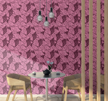 Pink Jungle Forest Wallpaper - TenStickers