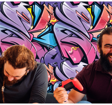 Realistic graffiti Wallpaper paintings - TenStickers