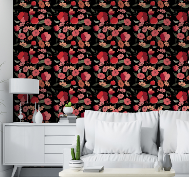 Rose tulips Nature Wallpaper - TenStickers