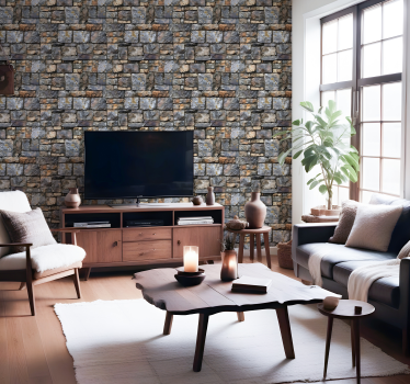 Rough texture stone wallpaper - TenStickers