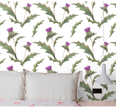 Scottish Thistles nature wallpaper - TenStickers