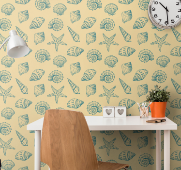 Sea Life Shells animal wallpaper - TenStickers