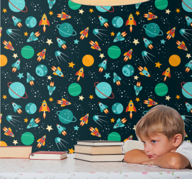 Space Exploration Scene star wallpaper - TenStickers