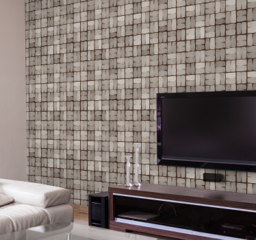 Stone background: mosaic Vintage Wallpaper - TenStickers