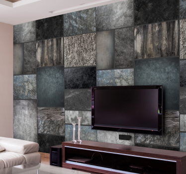 Stone Clouds Textured Wallpaper - TenStickers
