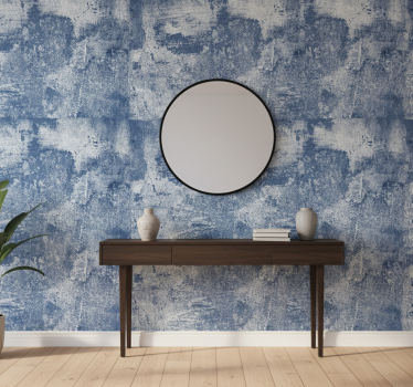 Stone wallpaper blue concrete effect - TenStickers