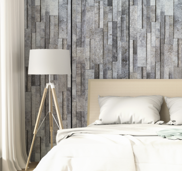 Stone wallpaper geometric stone mosaic - TenStickers