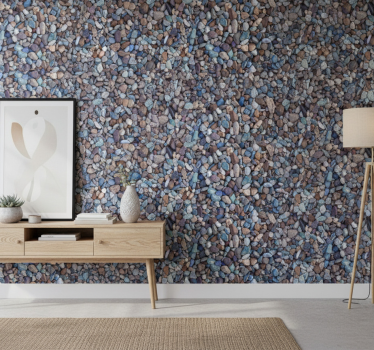 Stone wallpaper in vibrant hues of stones - TenStickers