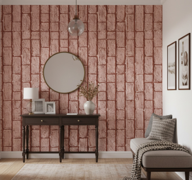 Stone wallpaper rustic brick design - TenStickers
