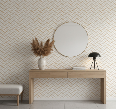 Stone wallpaper white matte marble kitchen - TenStickers