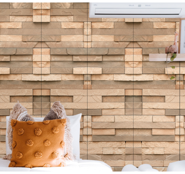 Stone wallpaper with stone slab pattern - TenStickers
