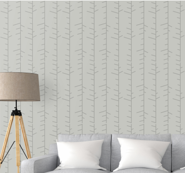 Stylish Branch Pattern living room wallpaper - TenStickers