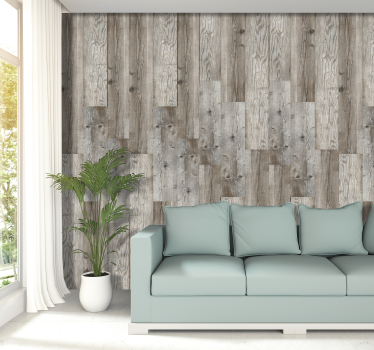 Stylish wood Textured Wallpaper - TenStickers