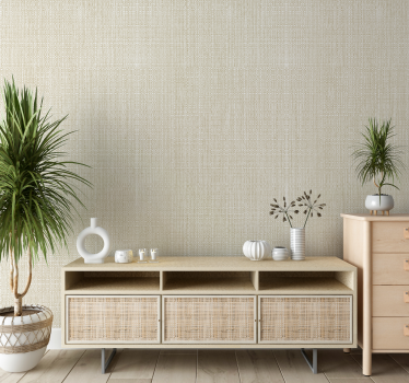 Tamil fabric beige textured wallpaper mural - TenStickers