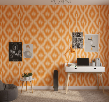 Teenage bedroom wallpaper abstract design - TenStickers