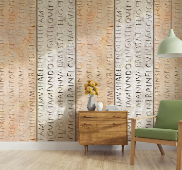 Textured Letter Relief alphabet wallpaper - TenStickers