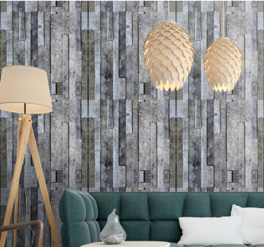 Elegant grey motif stone wallpaper - TenStickers