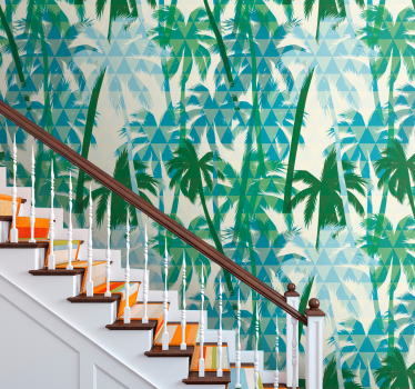 Tropical Geometric Patterns jungle wallpaper - TenStickers