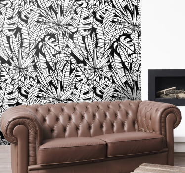 Tropical leaves Forest Wallpaper - TenStickers