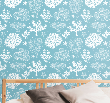Underwater Botanicals fish wallpaper - TenStickers