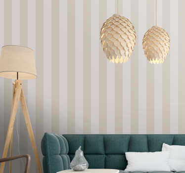 Vertical stripes Hamptons pattern striped wallpaper - TenStickers