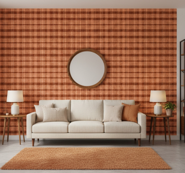 Vintage wallpaper 70s square pattern - TenStickers