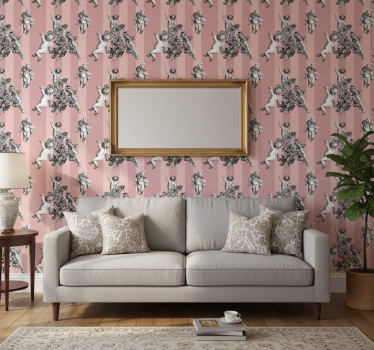 Vintage wallpaper french vintage striped pattern - TenStickers