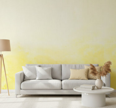 Vintage wallpaper in sunny yellow ombre effect - TenStickers