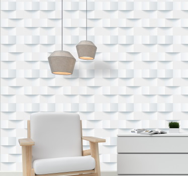 wallpaper 3D sticky notes white Bedroom Wallpaper - TenStickers
