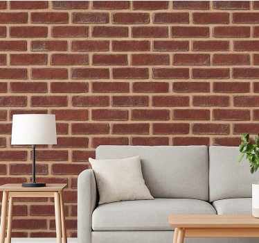 Weathered red brick wallpaper - TenStickers