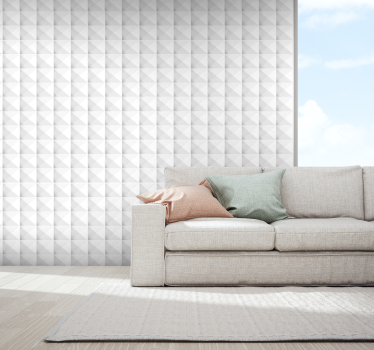 White square 3d wallpaper Bedroom Wallpaper - TenStickers