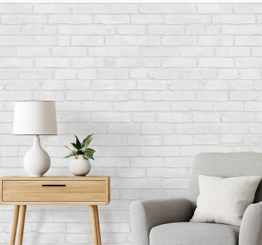 Whitewashed loft brick wallpaper - TenStickers