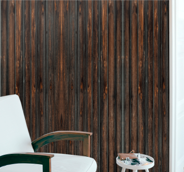 Wood style burnt black  wood Wood wallpaper - TenStickers