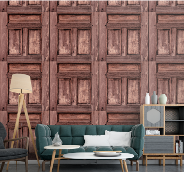 Wooden Panel Texture brick Wallpaper - TenStickers