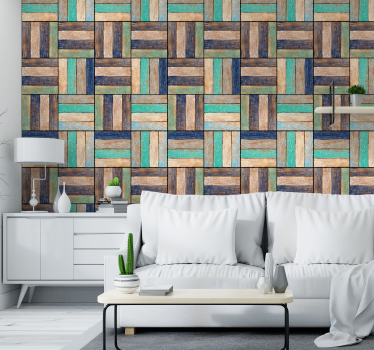 Wooden Pattern Textured Wallpaper - TenStickers
